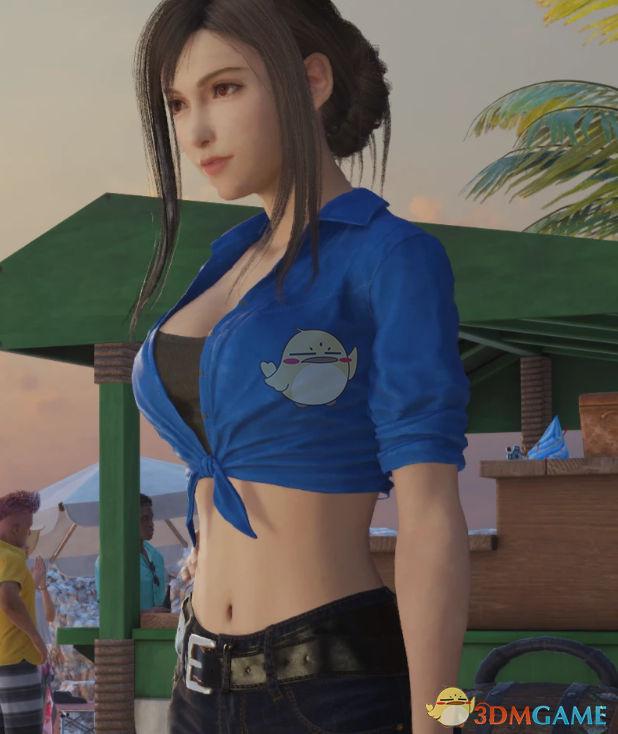 《最终幻想7：重生》蒂法的夏日氛围沙滩装MOD