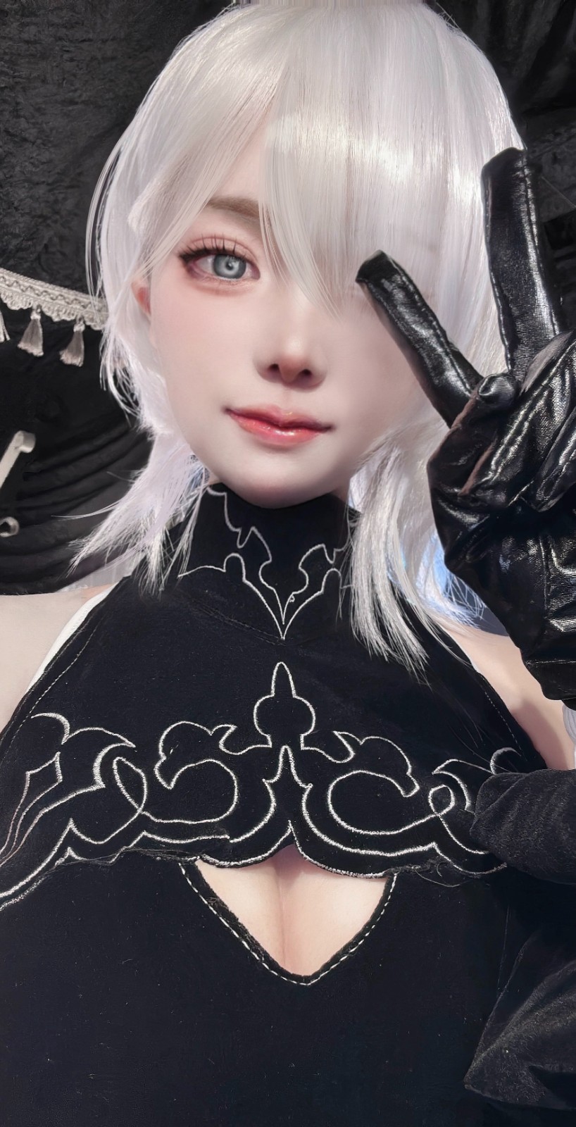 分不清原版 日本Coser puutin超还原《尼尔》2B角色