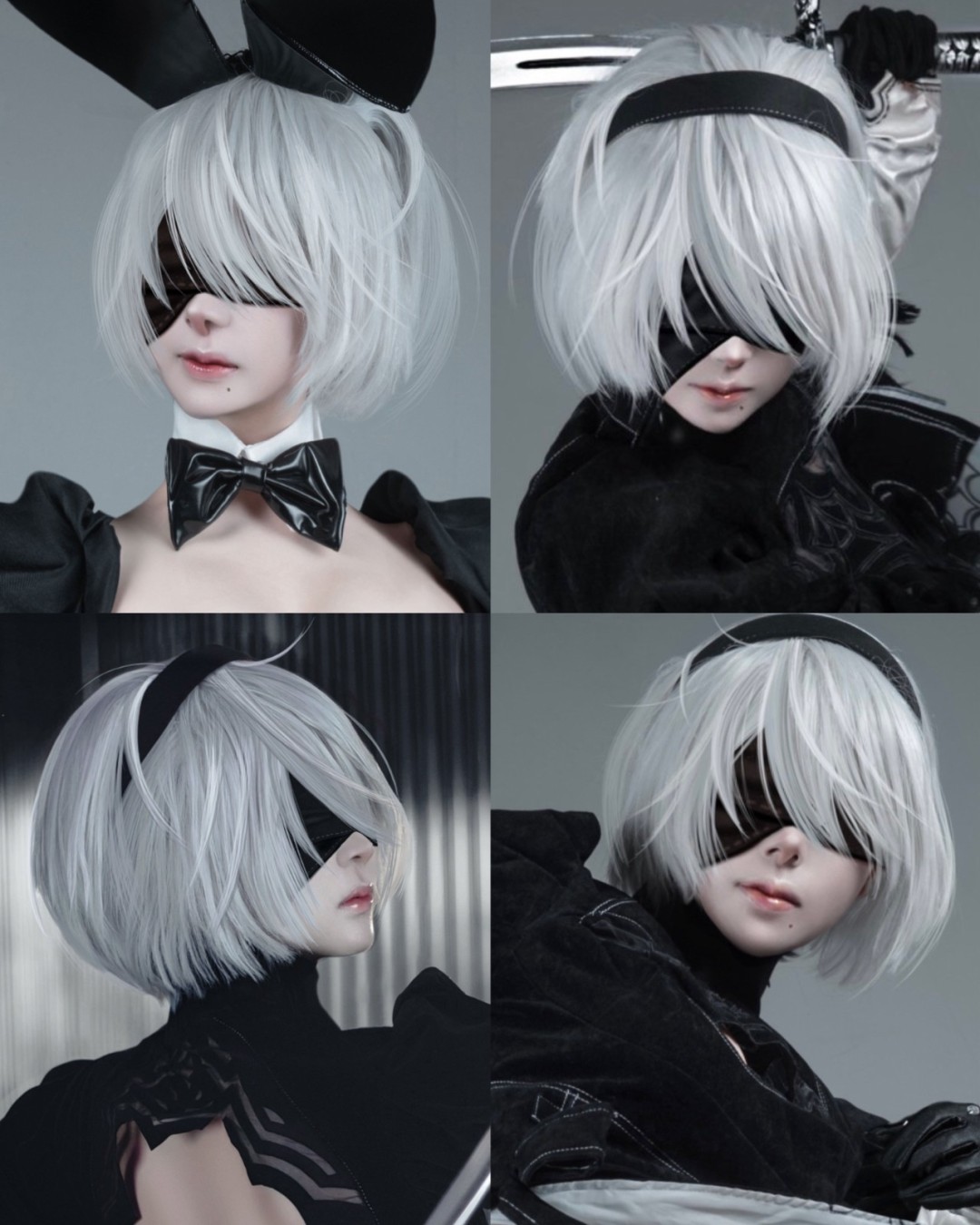 分不清原版 日本Coser puutin超还原《尼尔》2B角色