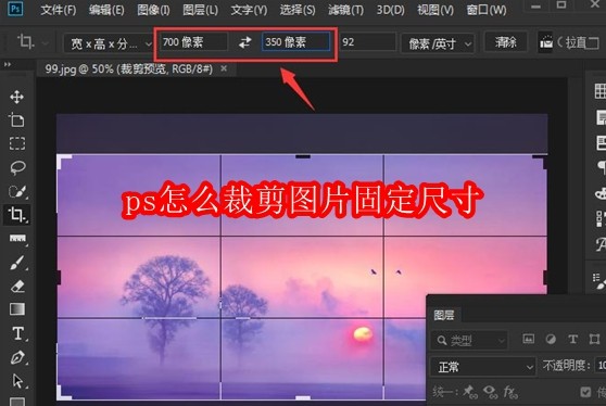 ps怎么裁剪图片固定尺寸