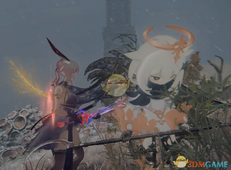 《艾尔登法环》原神派蒙替换恶兵MOD