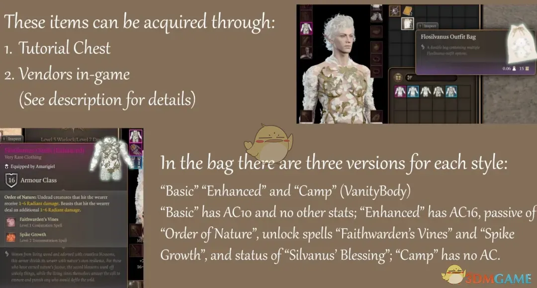 《博德之门3》花海树妖服装MOD