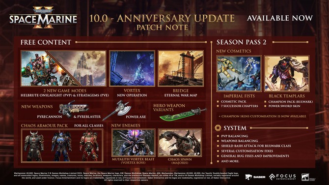 《战锤40K：星际战士2》免费更新发布 新的游玩模式参战