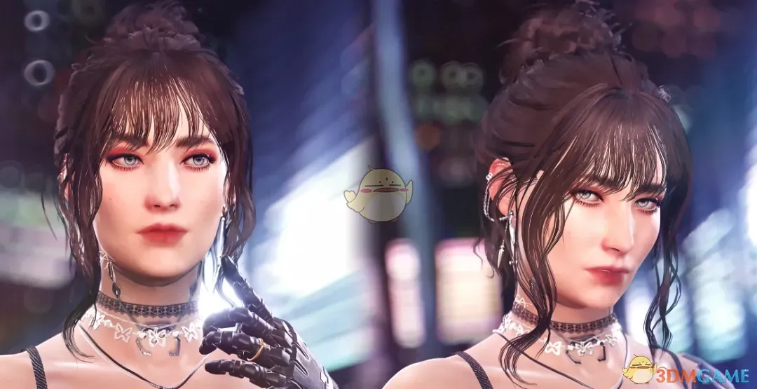 《赛博朋克2077》舒适发髻刘海MOD