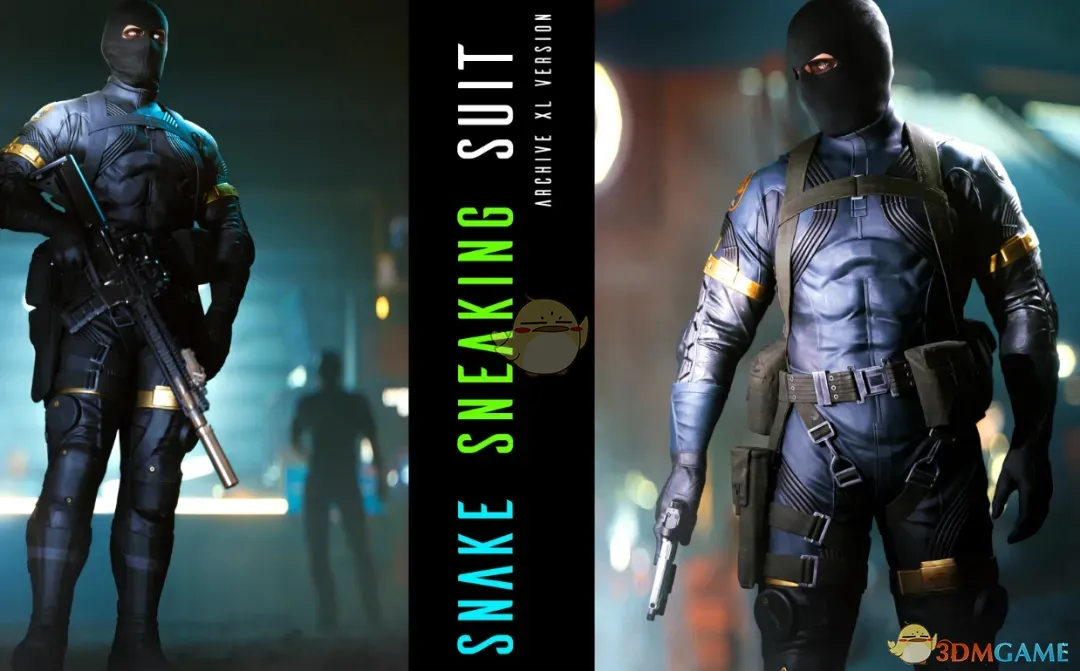 《赛博朋克2077》合金装备3蛇潜行服MOD