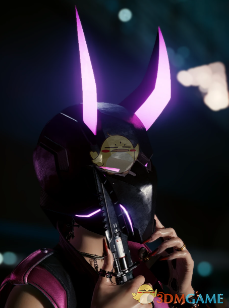 《赛博朋克2077》鬼角头盔MOD