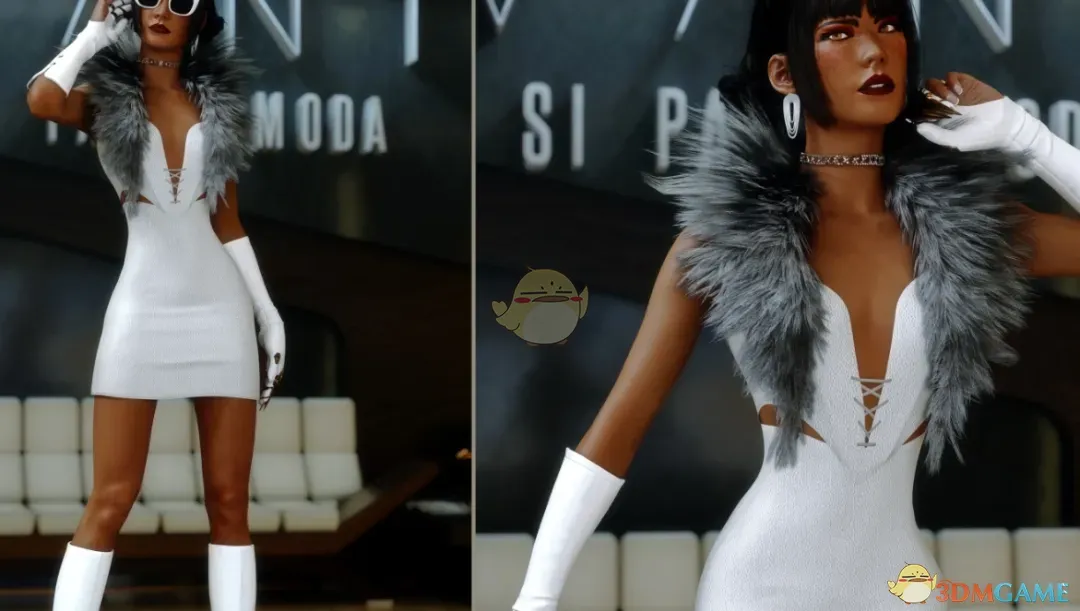 《赛博朋克2077》AK恶魔连衣裙MOD