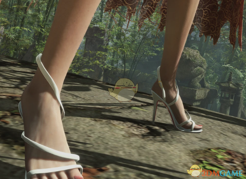 《明末：渊虚之羽》白色系带高跟鞋MOD