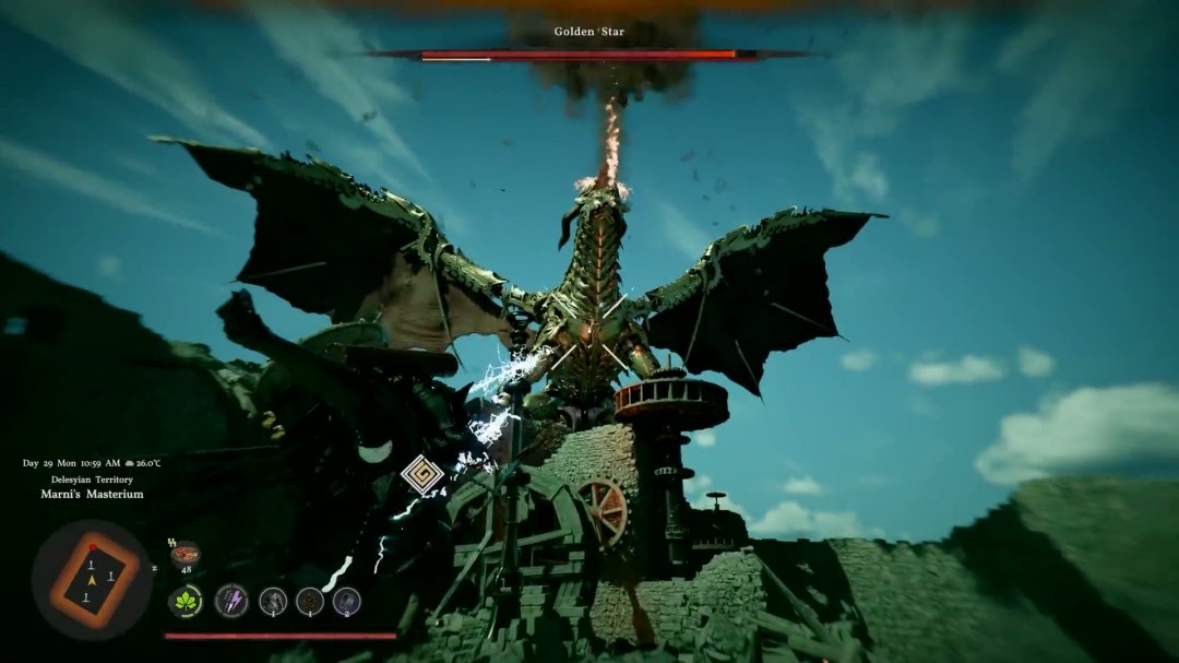 《红色沙漠》全新9分钟实机 大战机械黄金巨龙