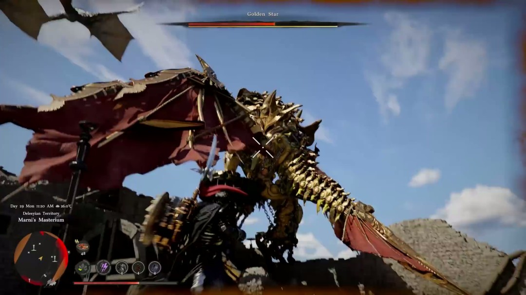 《红色沙漠》全新9分钟实机 大战机械黄金巨龙