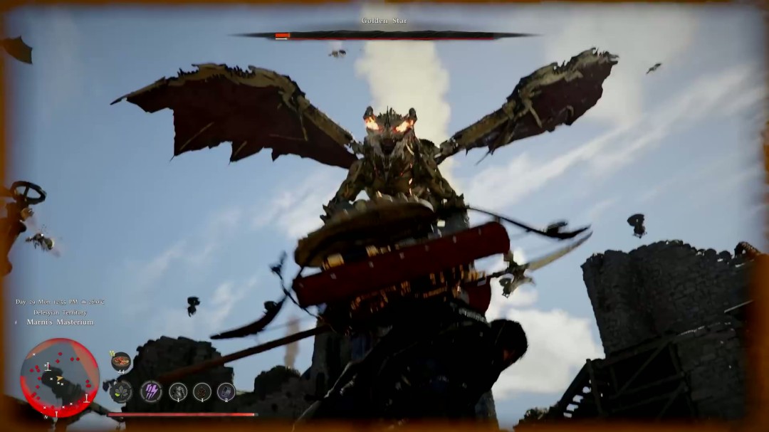 《红色沙漠》全新9分钟实机 大战机械黄金巨龙