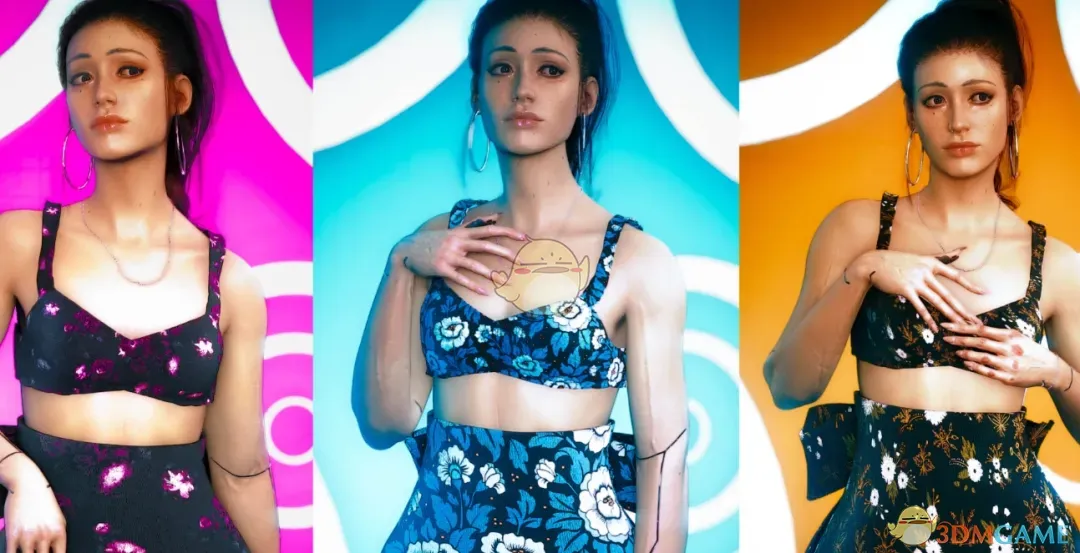 《赛博朋克2077》夏日连体裙装MOD