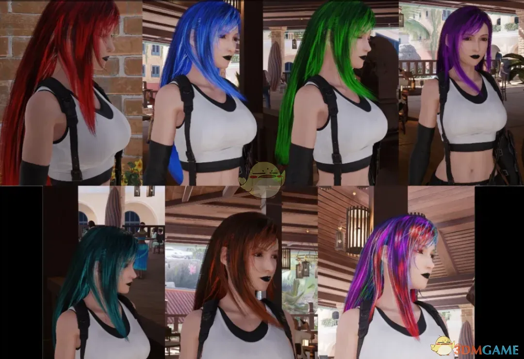 《最终幻想7：重生》蒂法的多色挑染发丝包MOD