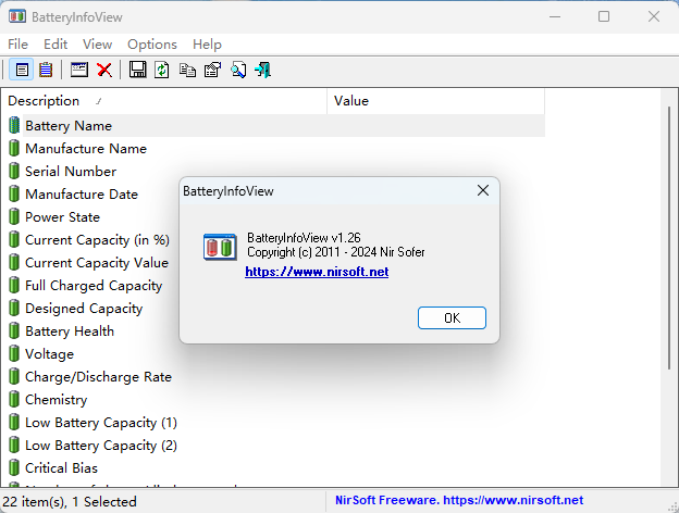 BatteryInfoView1.26
