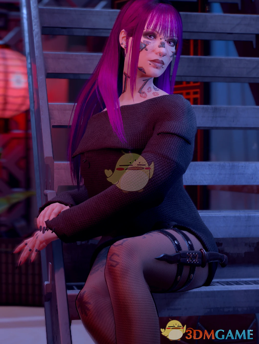 《赛博朋克2077》针织毛衣裙MOD