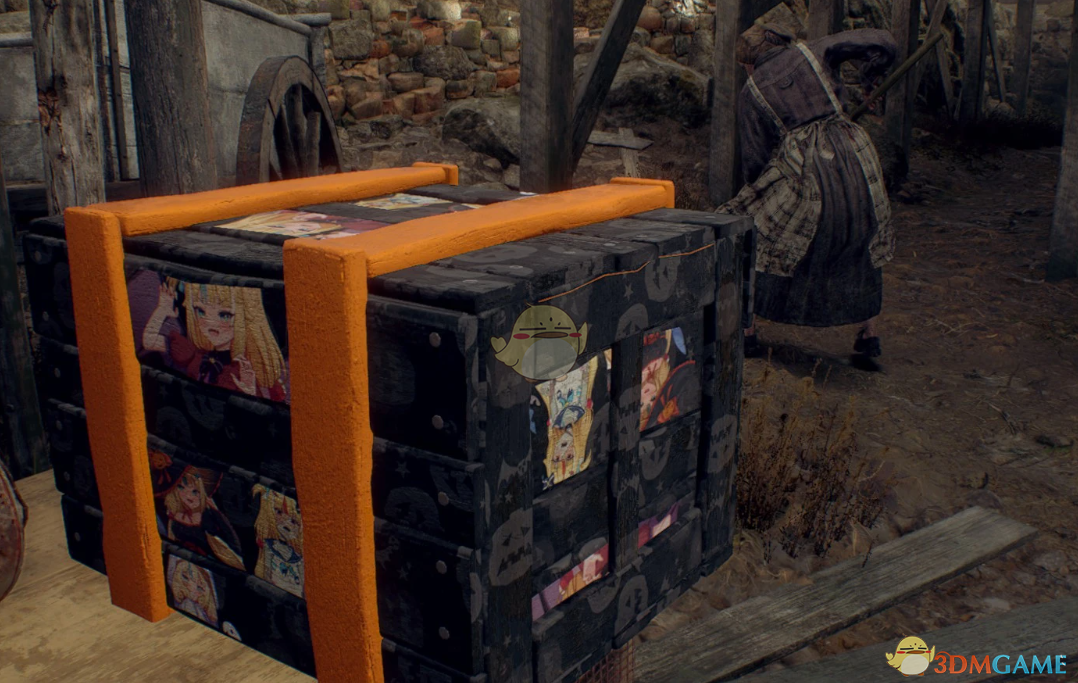 《生化危机4：重制版》虚拟主播鲨鱼子Saba万圣节木桶和盒子MOD