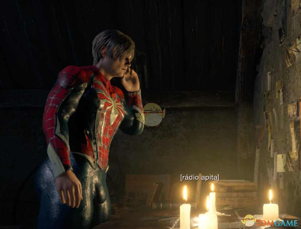 《生化危机4：重制版》里昂的漫威争锋蜘蛛侠战衣MOD