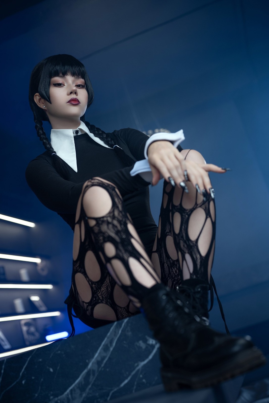 超还原！ 俄罗斯模特大胆cos星期三·亚当斯