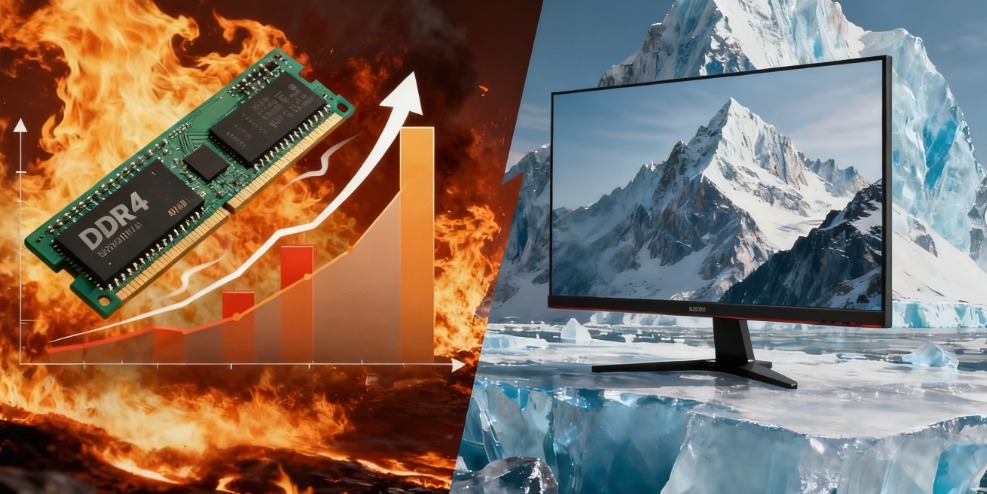 DIY行业冰火两重天：内存硬盘涨上天 显示器白菜价