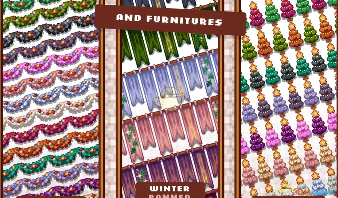 《星露谷物语》圣诞冬日家具MOD