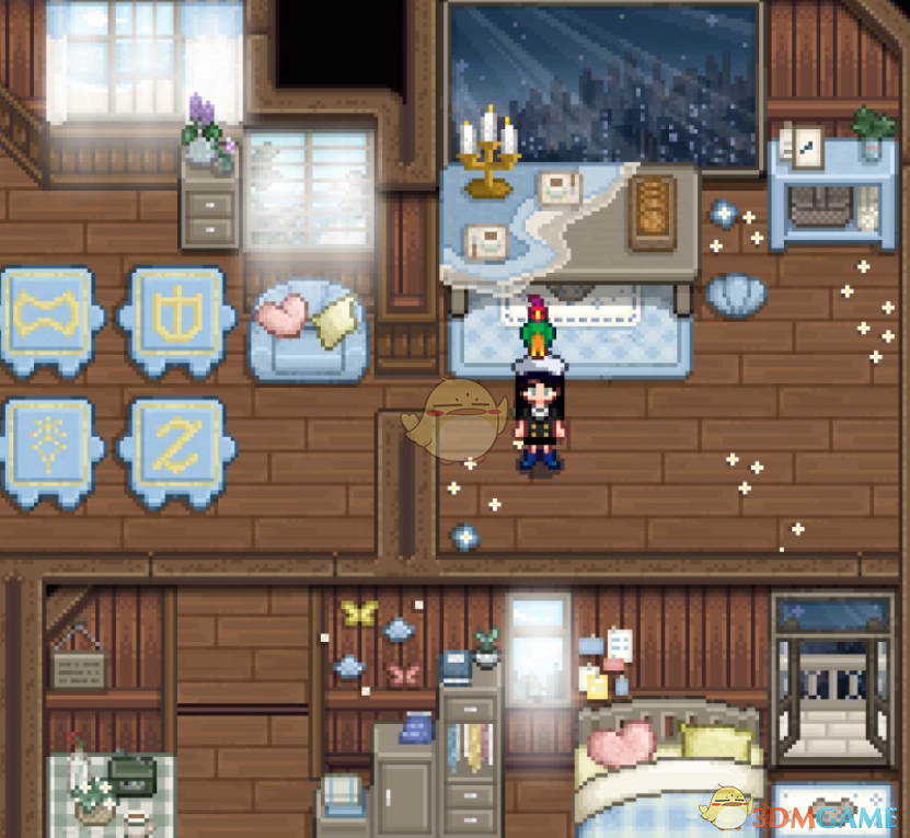 《星露谷物语》简约蓝色家具MOD