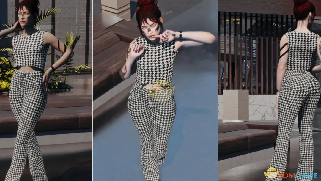 《赛博朋克2077》修身高腰裤MOD