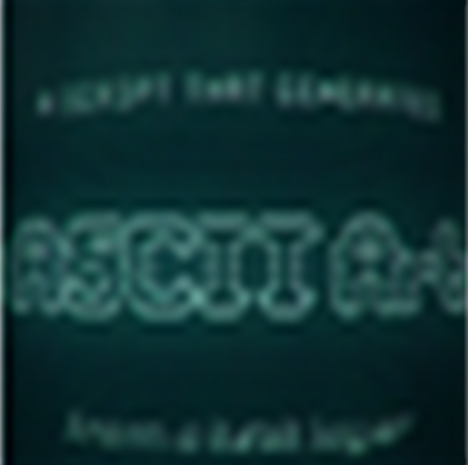 ASCII Generator(AE复古编码特效脚本)v1.3