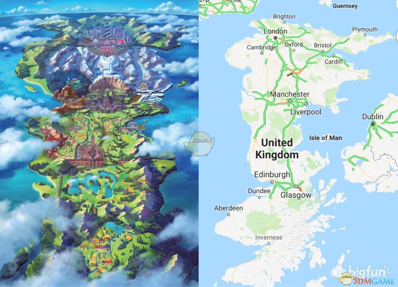 《精灵宝可梦：剑/盾》伽勒尔地区地图细节分析
