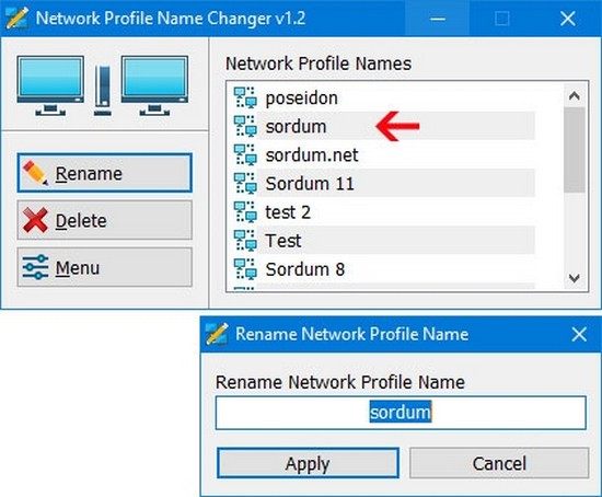 Network Profile Name Changer(网络配置修改工具)1.2