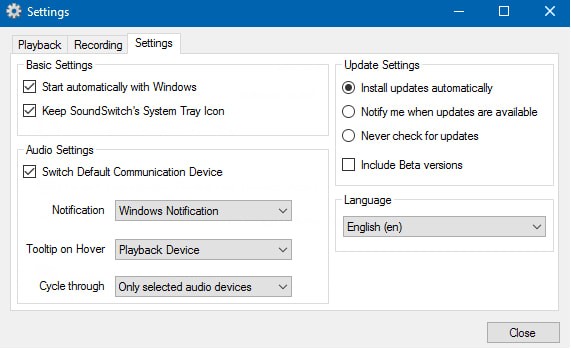 SoundSwitch(音频设备切换软件)v6.5.4.0