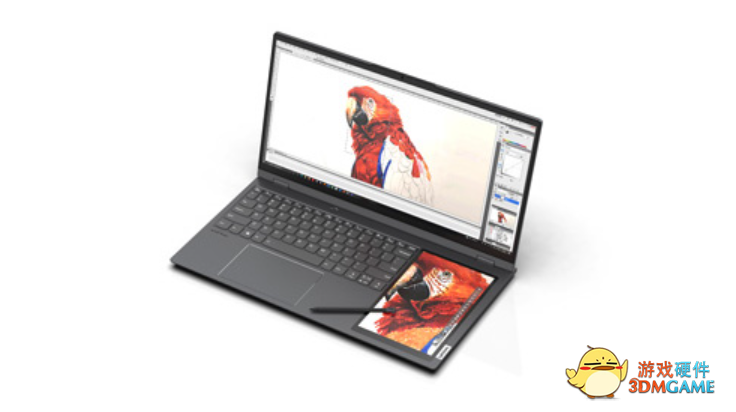 联想 17 英寸 ThinkBook Plus 更多渲染图曝光：笔记本内塞入“平板”，运行Win11