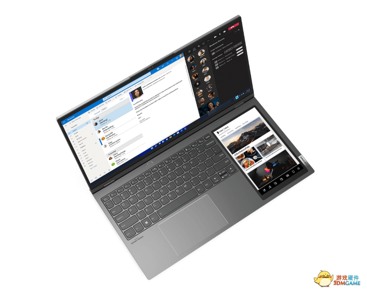 联想 17 英寸 ThinkBook Plus 更多渲染图曝光：笔记本内塞入“平板”，运行Win11