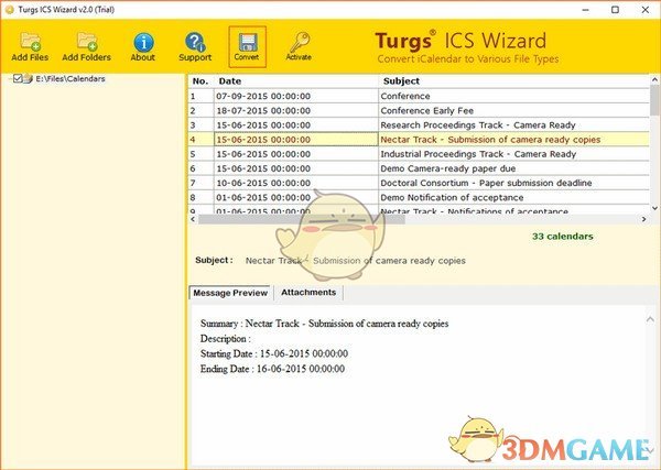 ICS文件转换工具v2.0.0