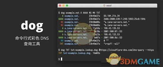 dog(命令行式彩色DNS查询工具)v0.1.0