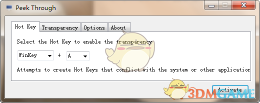 Peek Through(窗口透明度调节)v1.1.0.0