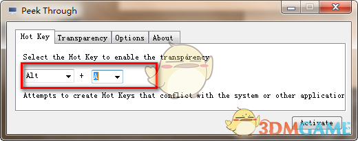 Peek Through(窗口透明度调节)v1.1.0.0