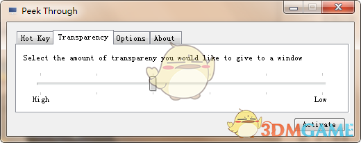 Peek Through(窗口透明度调节)v1.1.0.0