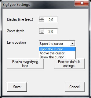 BigType(放大镜软件)v1.0