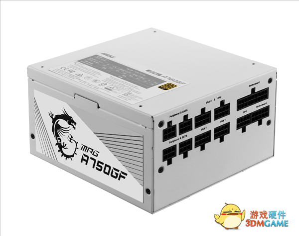 颜值爱了 微星发布MPG A750GF WHITE纯白色电源：全模组设计