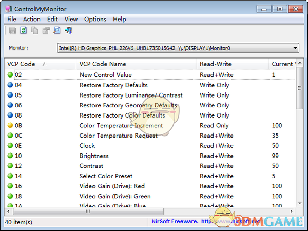 ControlMyMonitor(电脑显示器配置工具)v1.26