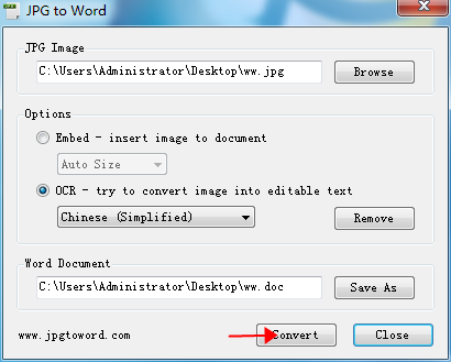 jpg转word转换器v6.1