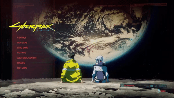 《赛博朋克2077》动画版月球约会主菜单背景替换MOD