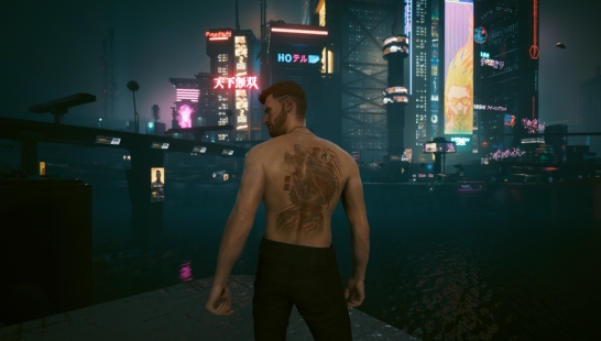 《赛博朋克2077》如龙纹身MOD