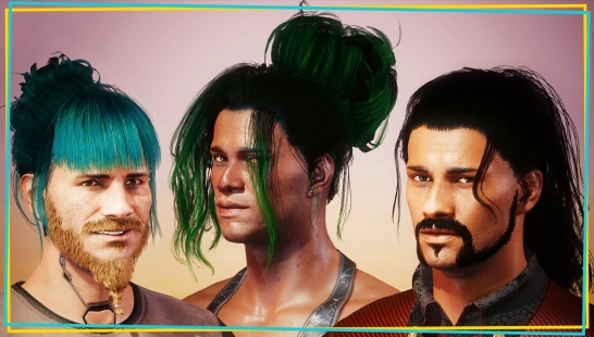 《赛博朋克2077》新款男v发型MOD