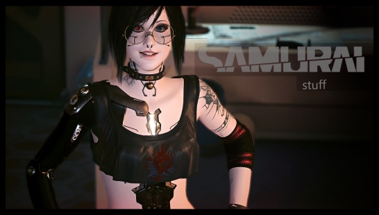 《赛博朋克2077》女性v武士服装MOD