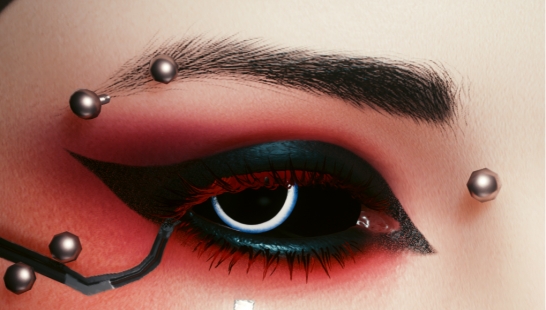 《赛博朋克2077》深色眉毛MOD