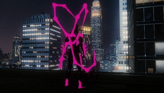 《漫威蜘蛛侠：重置版》蜘蛛腿发光粉红色mod