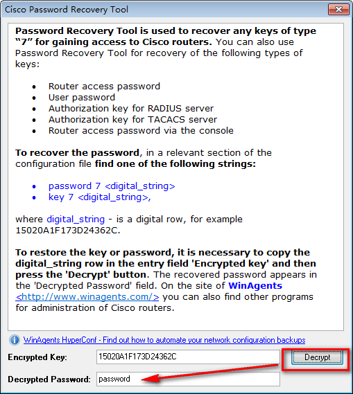 Cisco Password Recovery toolV1.0