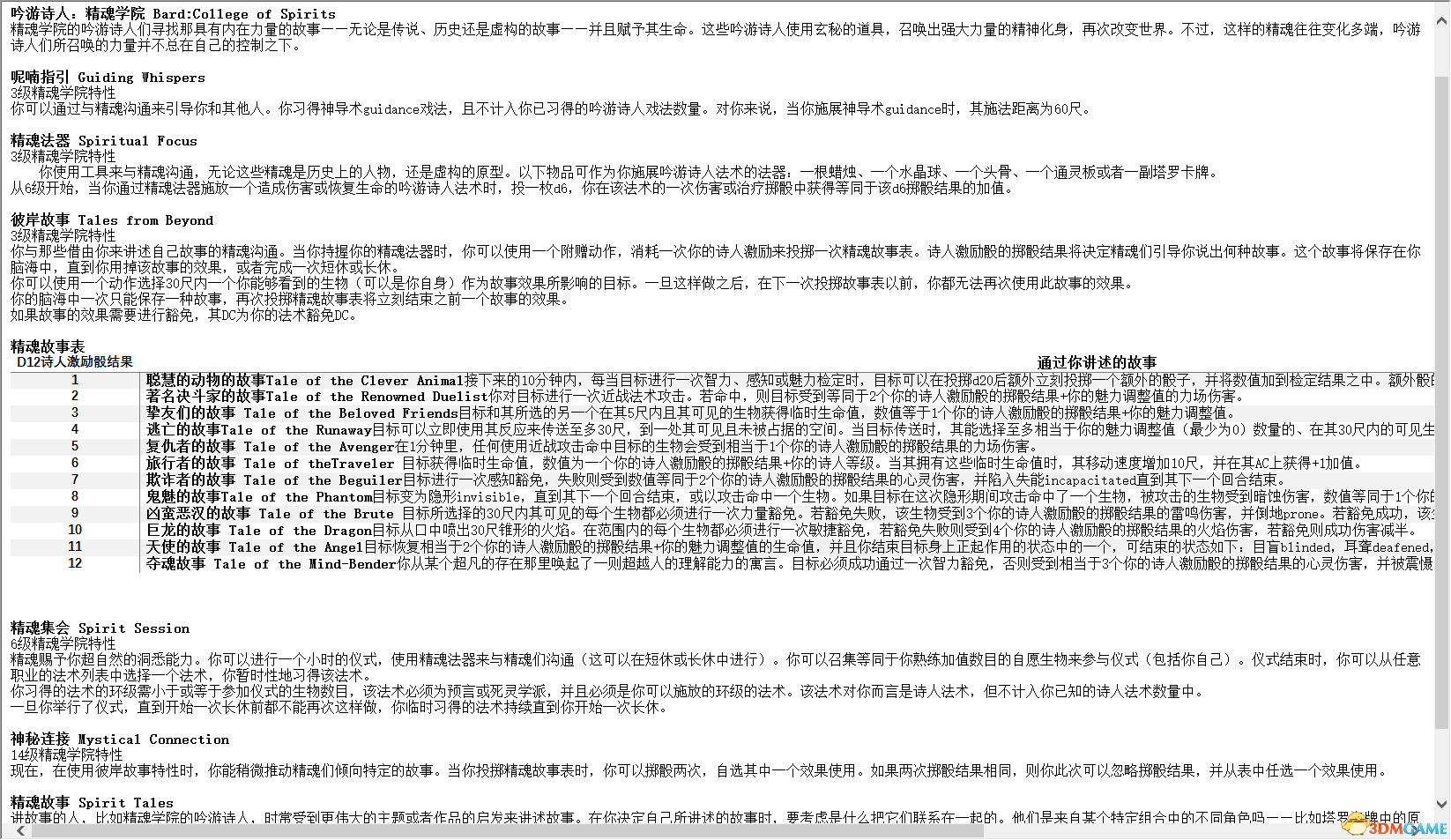 《博德之门3》诗人子职：精魂学院MOD