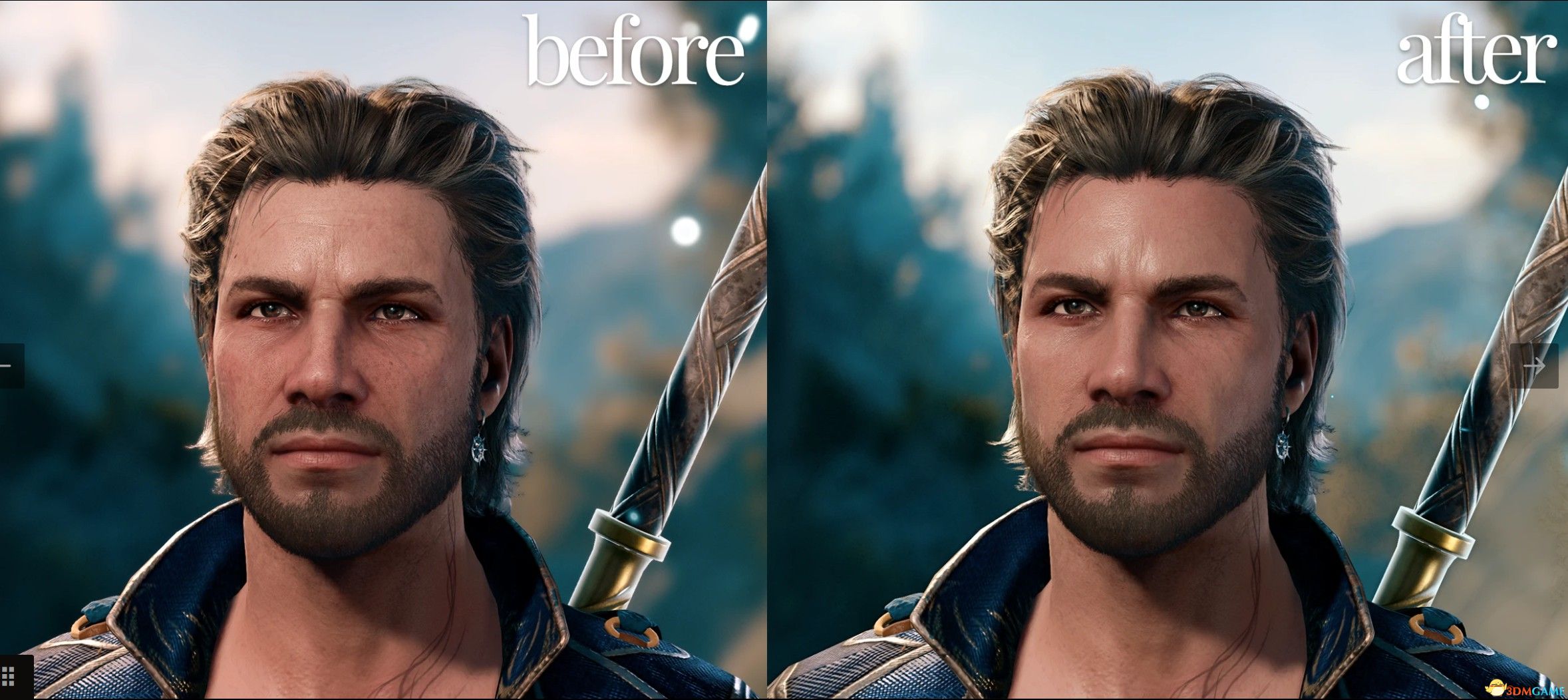 《博德之门3》更柔和的盖尔-重做面部纹理和头发更换MOD